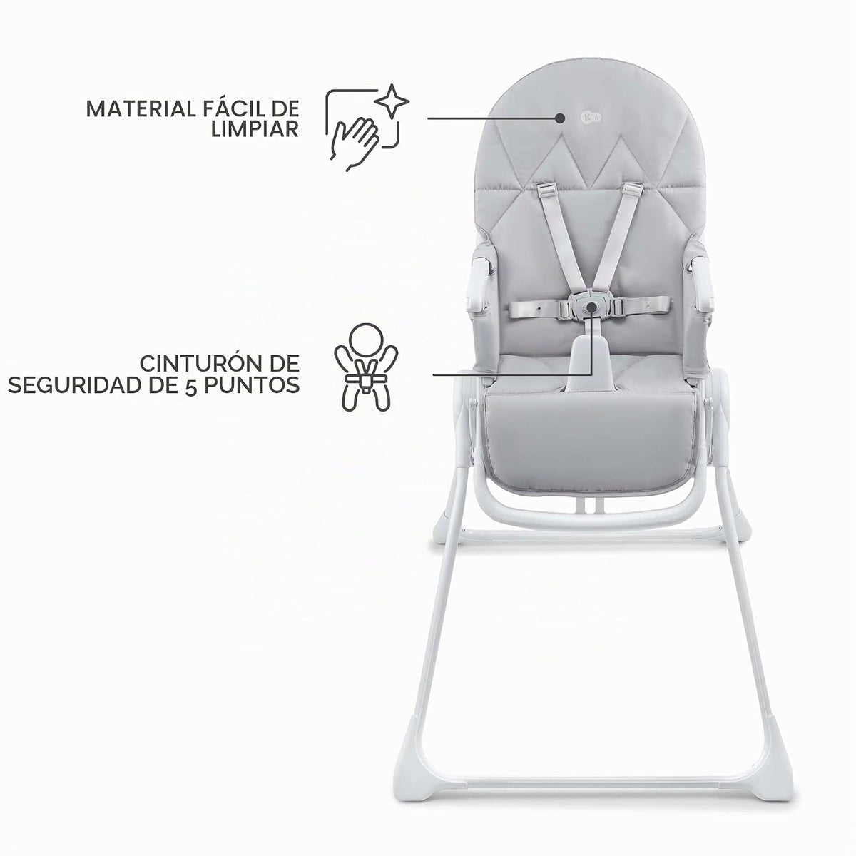 Kinderkraft BINCI - Silla alta plegable, ligera, 11 libras, compact...