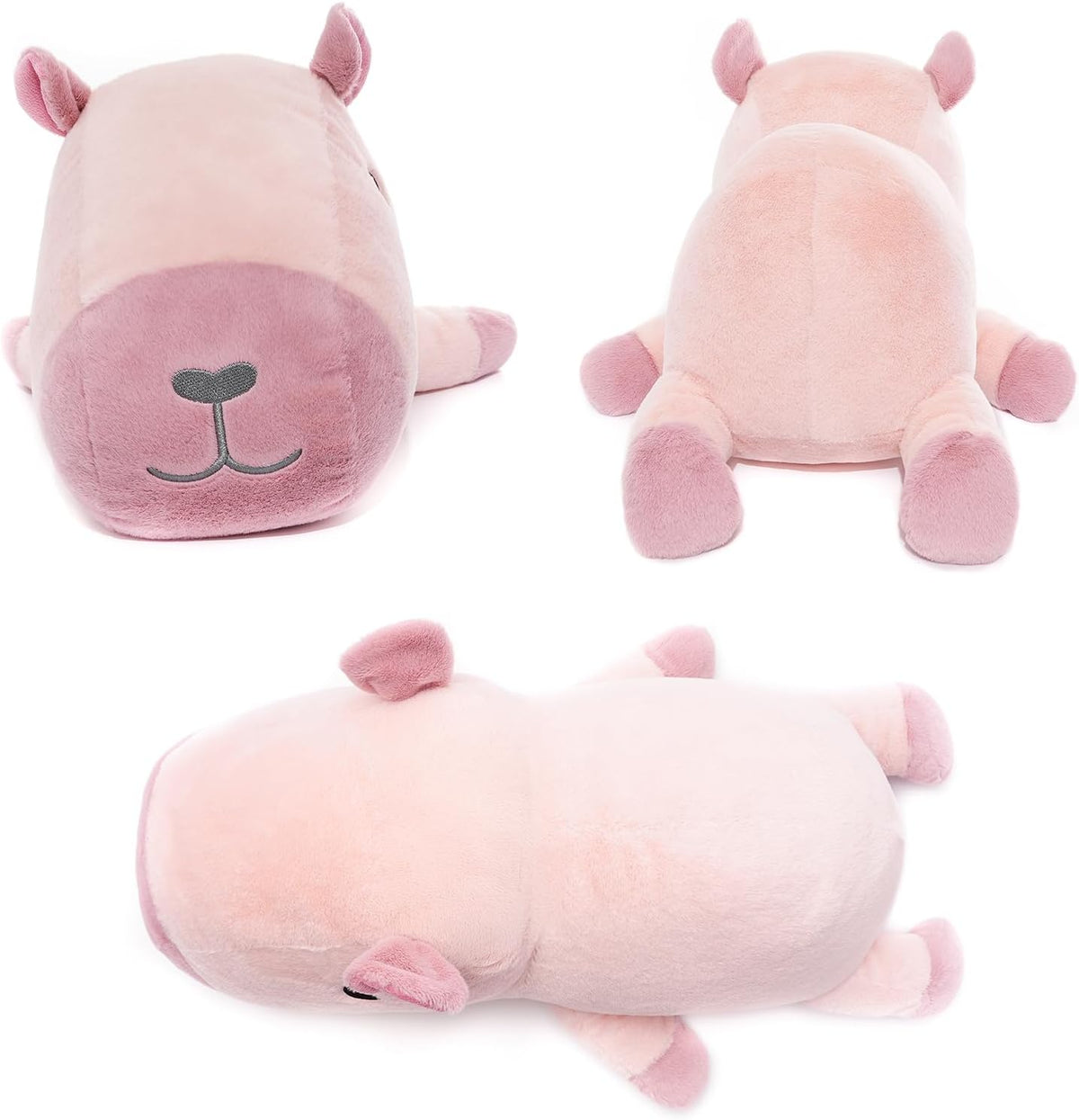 WEIGEDU - Juguete de peluche Capybara rosa, 18.9 pulgadas | Almohad...