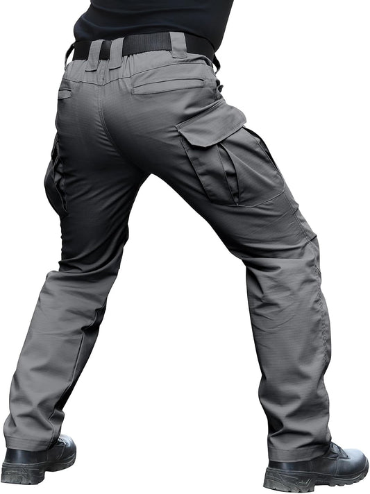 Hiwise Pantalones tácticos elásticos para hombre, resistentes al ag...