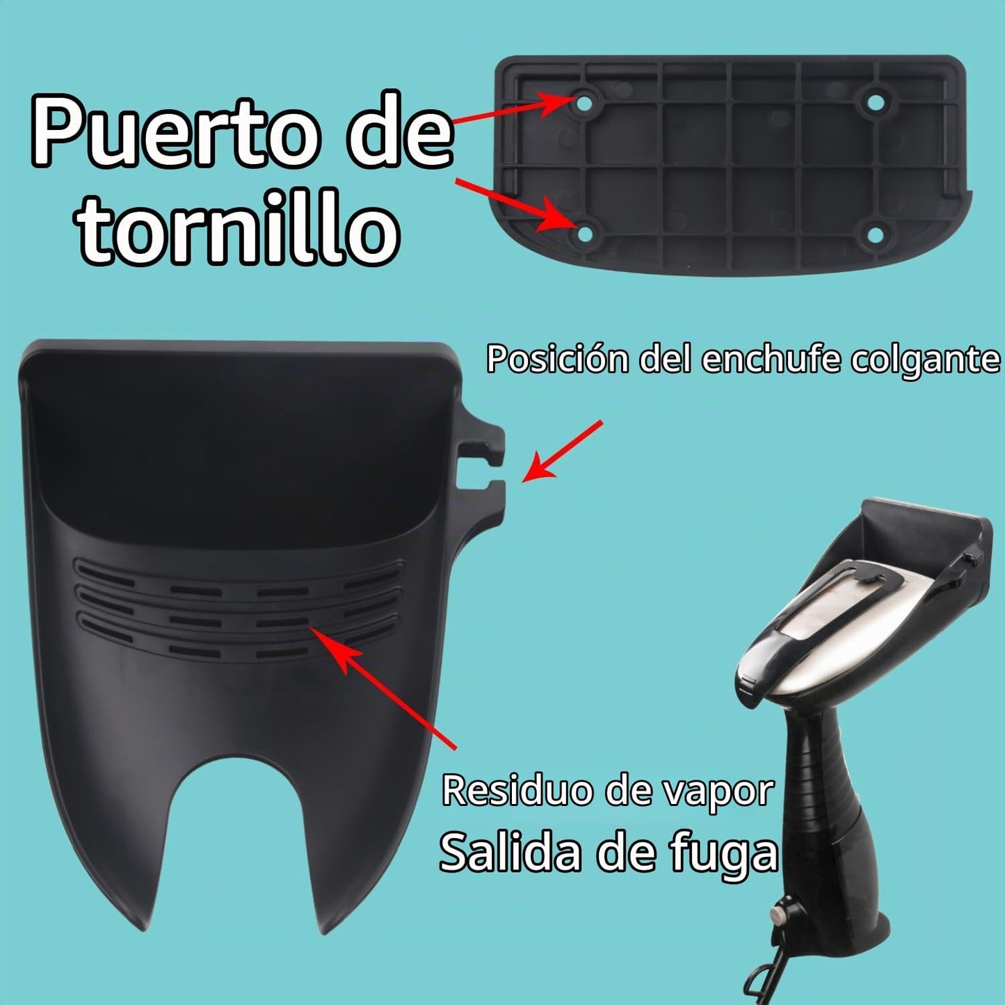 Soporte de pared para tabla de planchar para ropa para vaporizador...