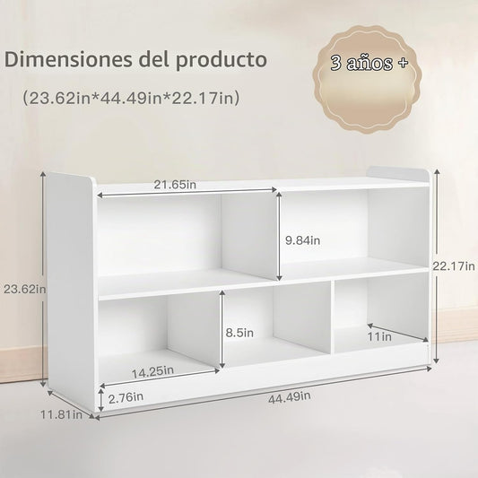 PTINFLUCE Estante Montessori, organizador de almacenamiento de jugu...