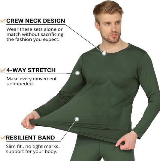 HEROBIKER - Conjunto de ropa interior térmica para hombre, pantalon...