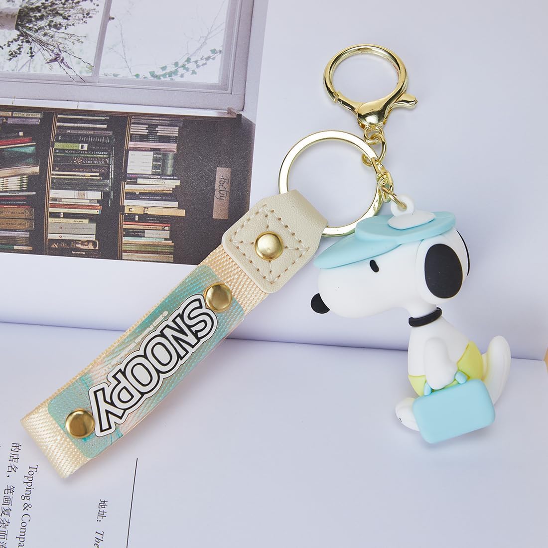 MINISO Snoopy Llavero Colección de Dijes para Bolsa Peanuts Lindo D...
