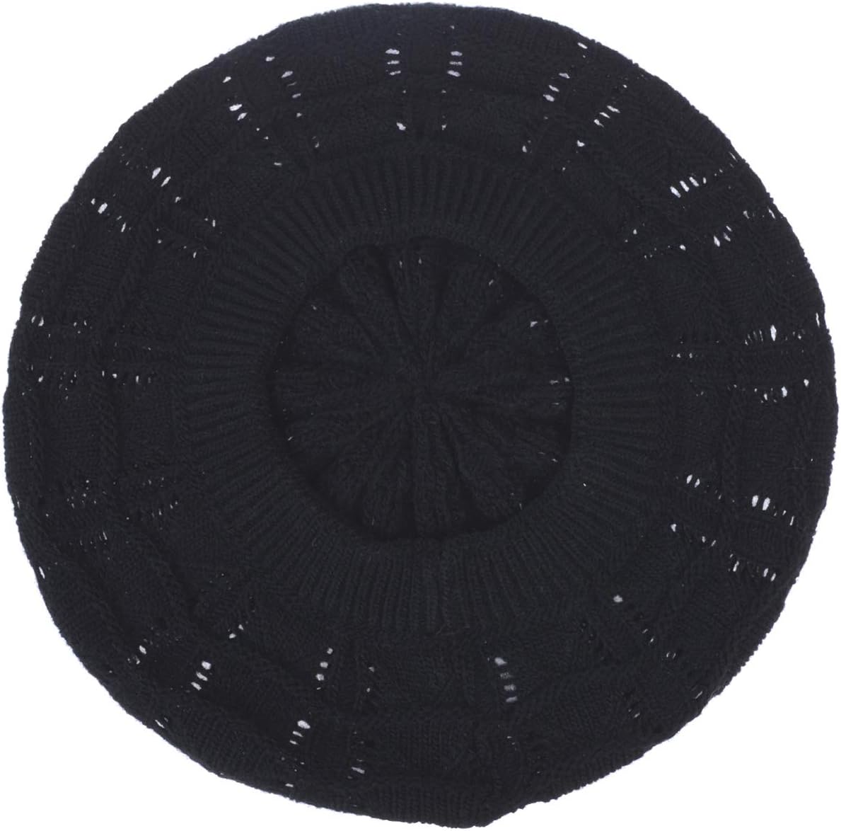 BYOS - Gorro de punto suave y ligero con corte aireado de ganchillo
