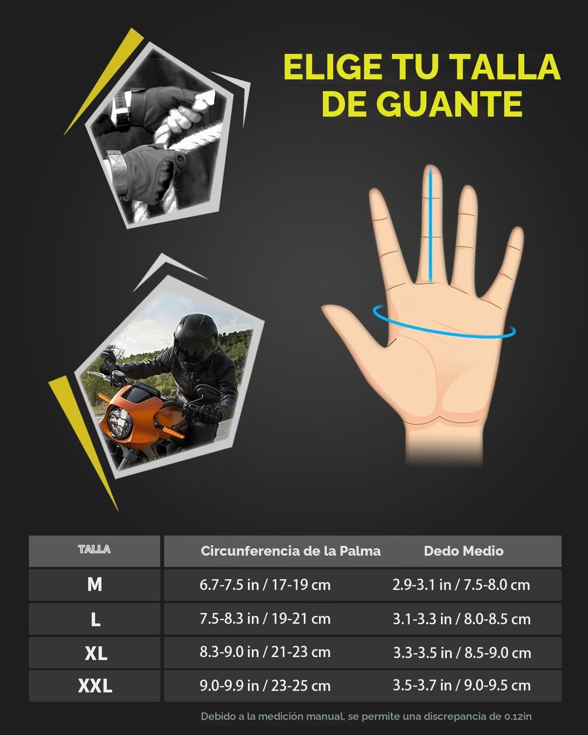 Liovoras Guantes tácticos para hombres, guantes de tiro y motocicle...