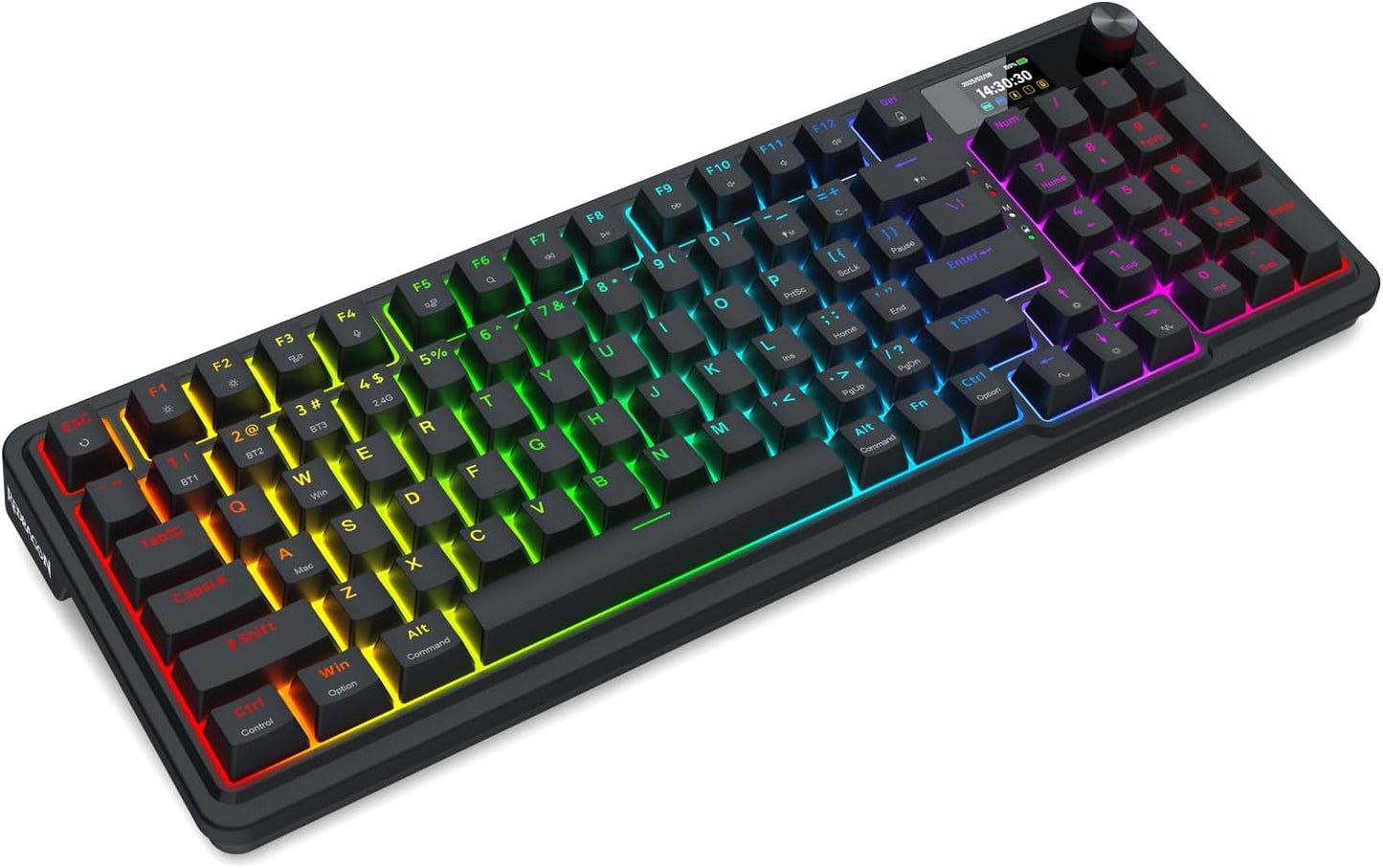Redragon K719 Teclado inalámbrico para juegos con junta con pantall...