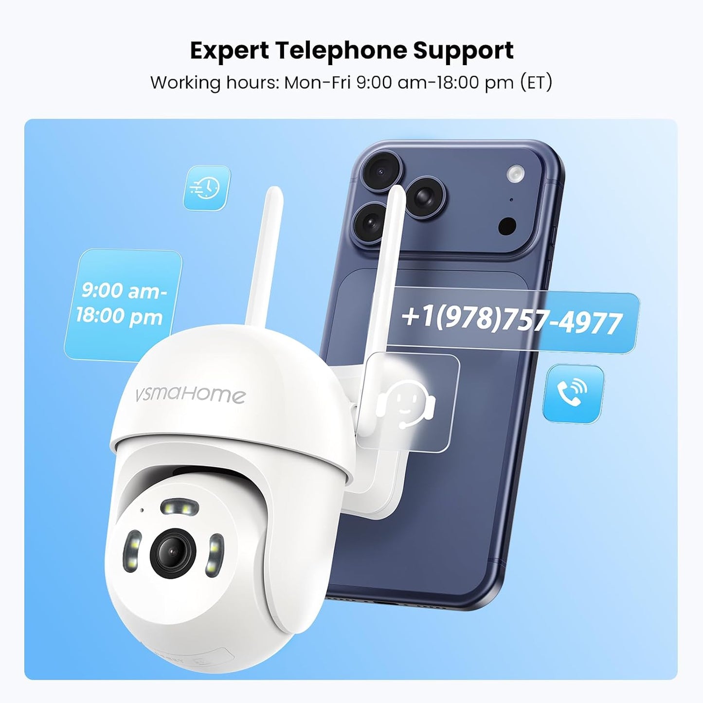 Cámara de seguridad 4K para exteriores, cámara enchufable de 360 PT...