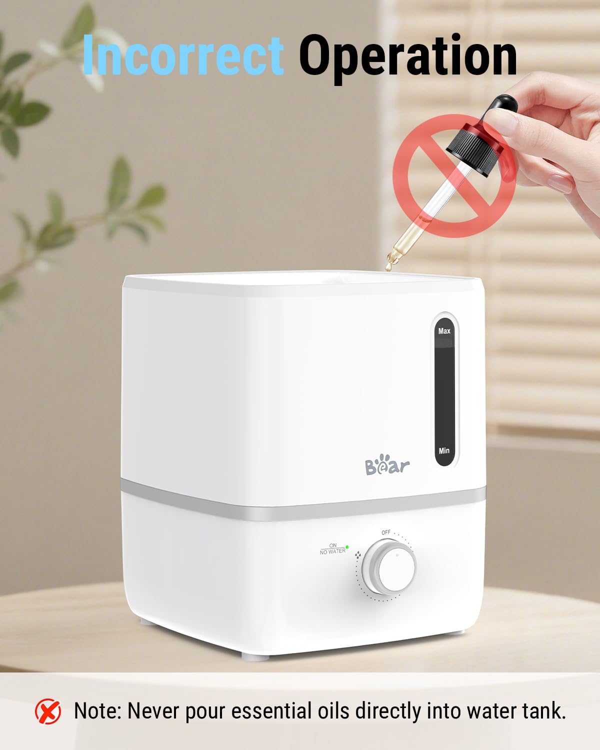Humidificadores Bear para Dormitorio, Humidificadores de Niebla Frí...