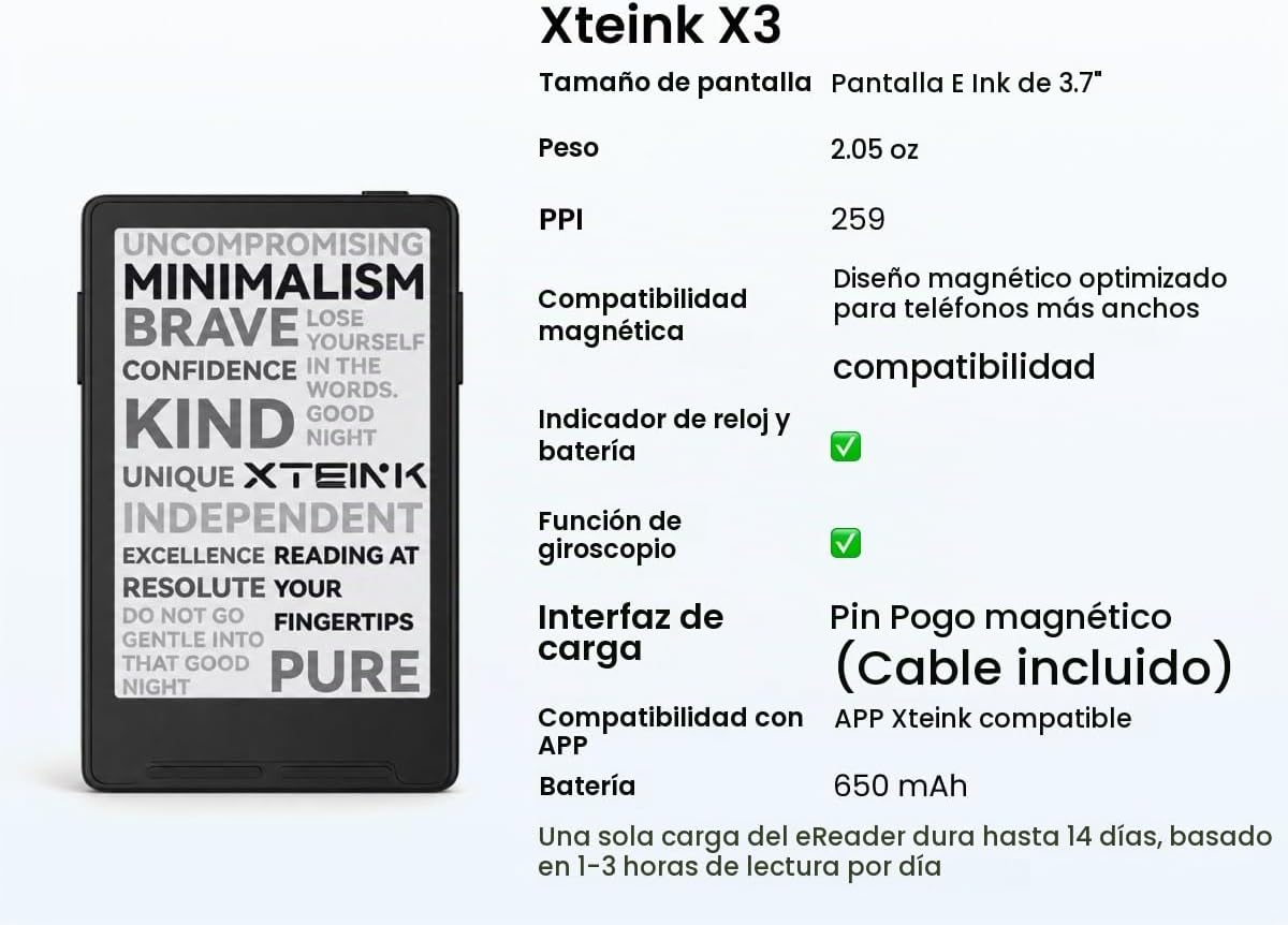 XTEINK Lector de libros electrónicos X3 (edición para desarrollador...