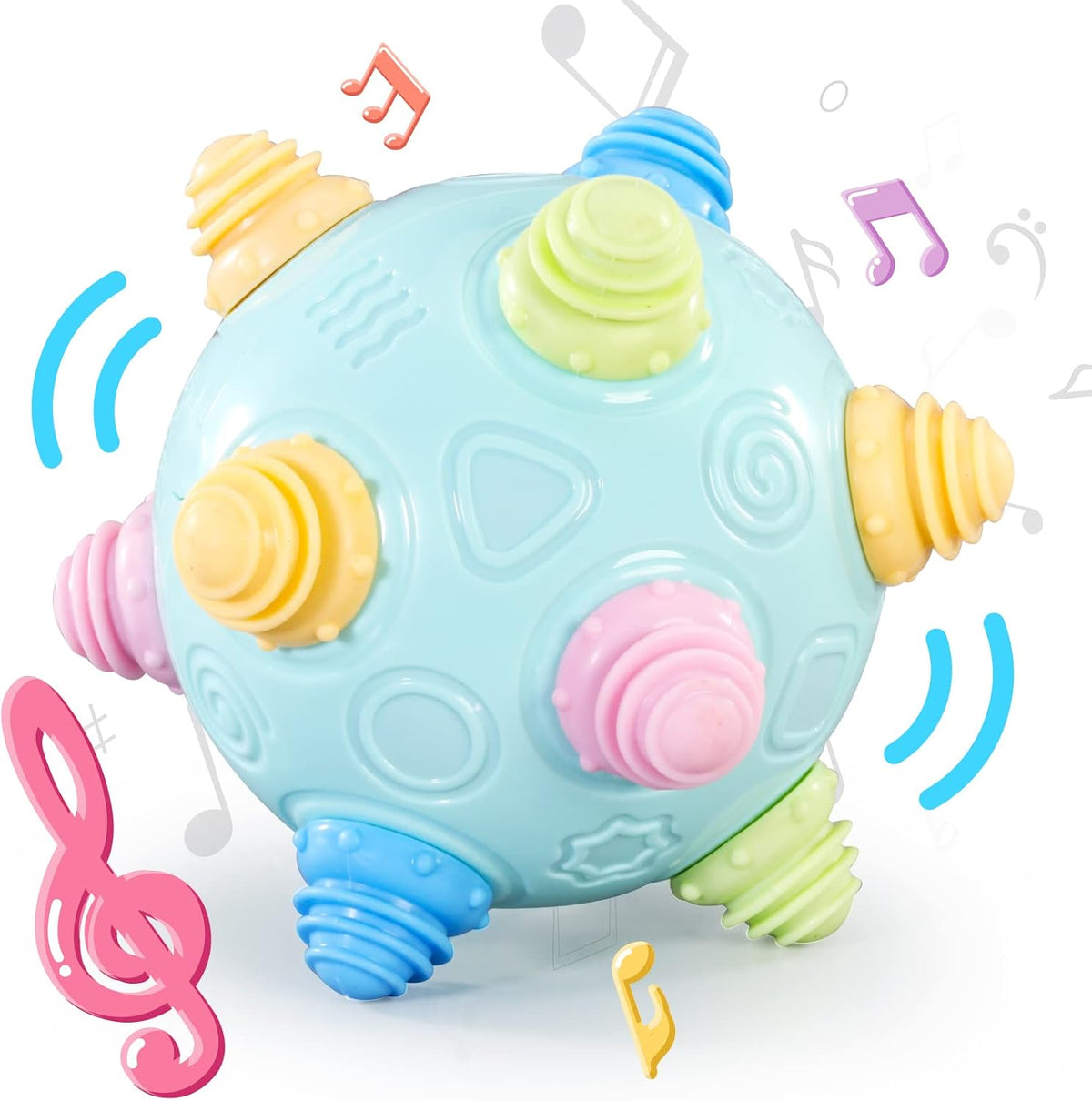 VANLINNY Juguetes de bebé para niños pequeños, bola de música que s...