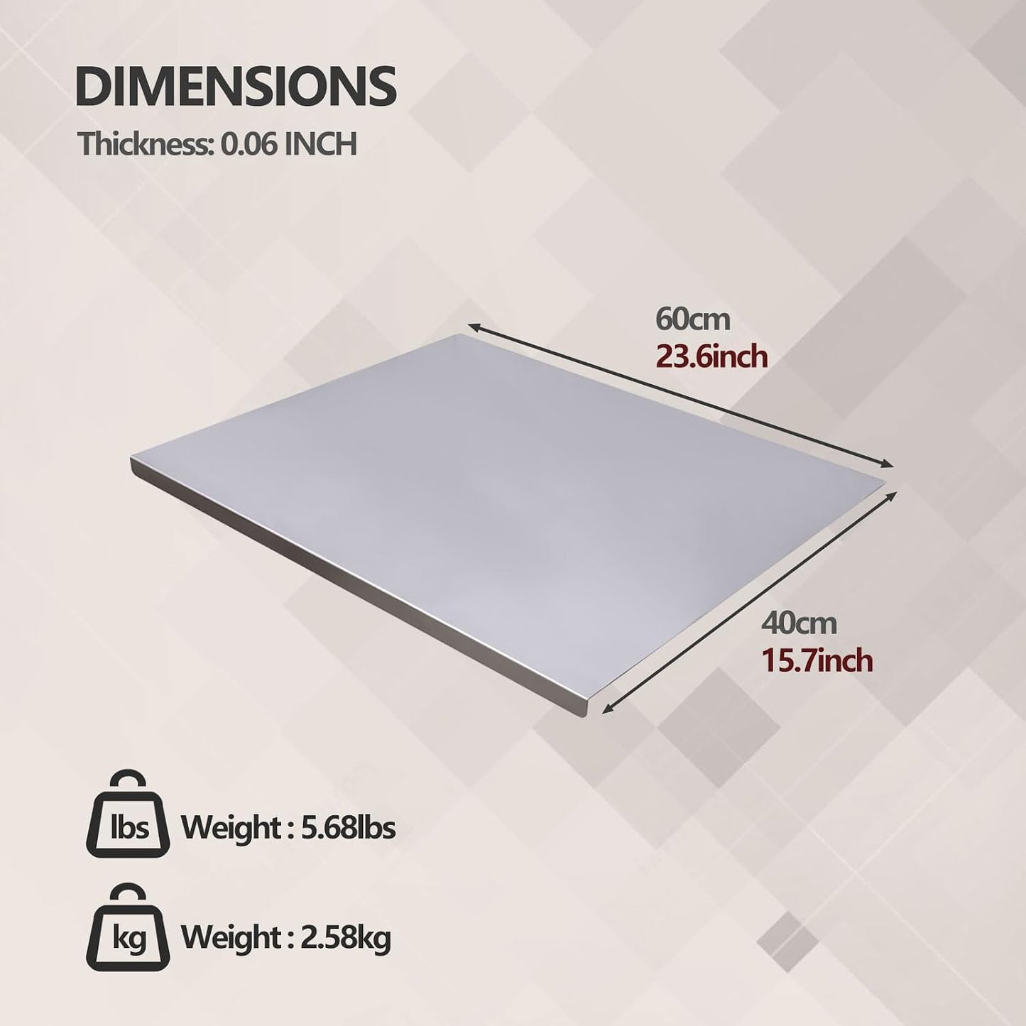 Tabla de cortar de acero inoxidable para cocina - Tablas de cortar...