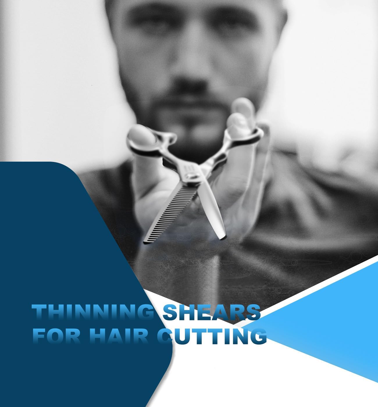 Tijeras profesionales para adelgazar el cabello, tijeras texturizan...