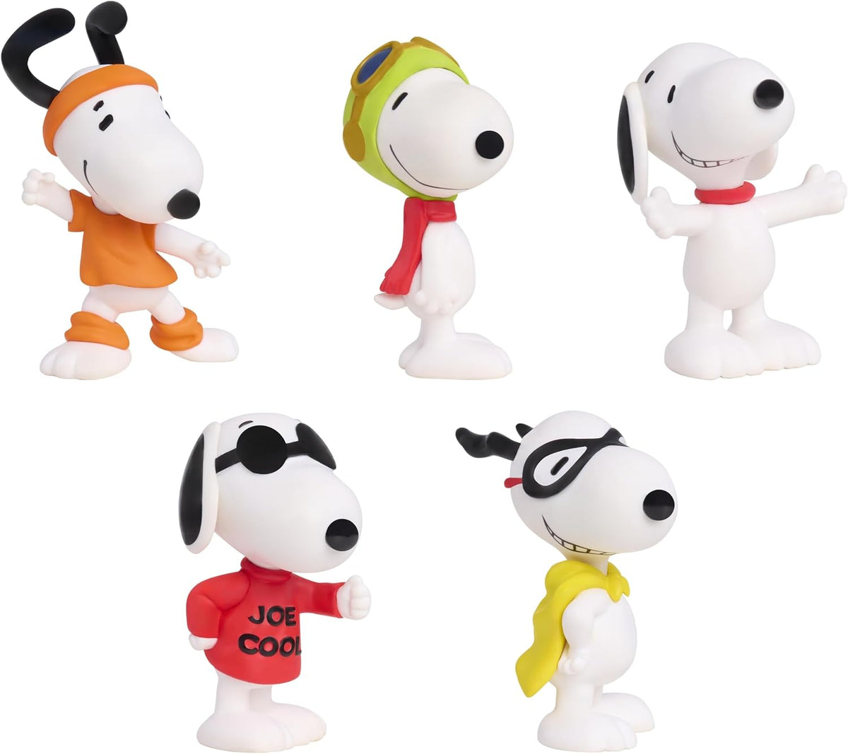 Peanuts Snoopy - Juego de figuras coleccionables, paquete de 5 figu...