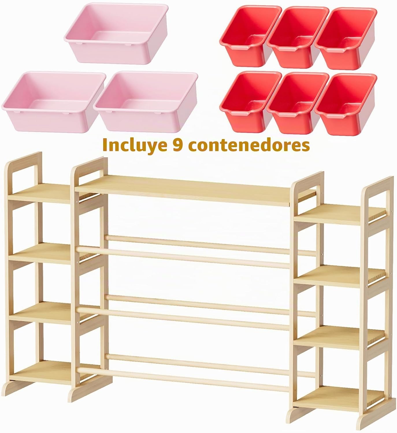 SpaceAid Organizador Grande de Almacenamiento de Juguetes 9 Estante...