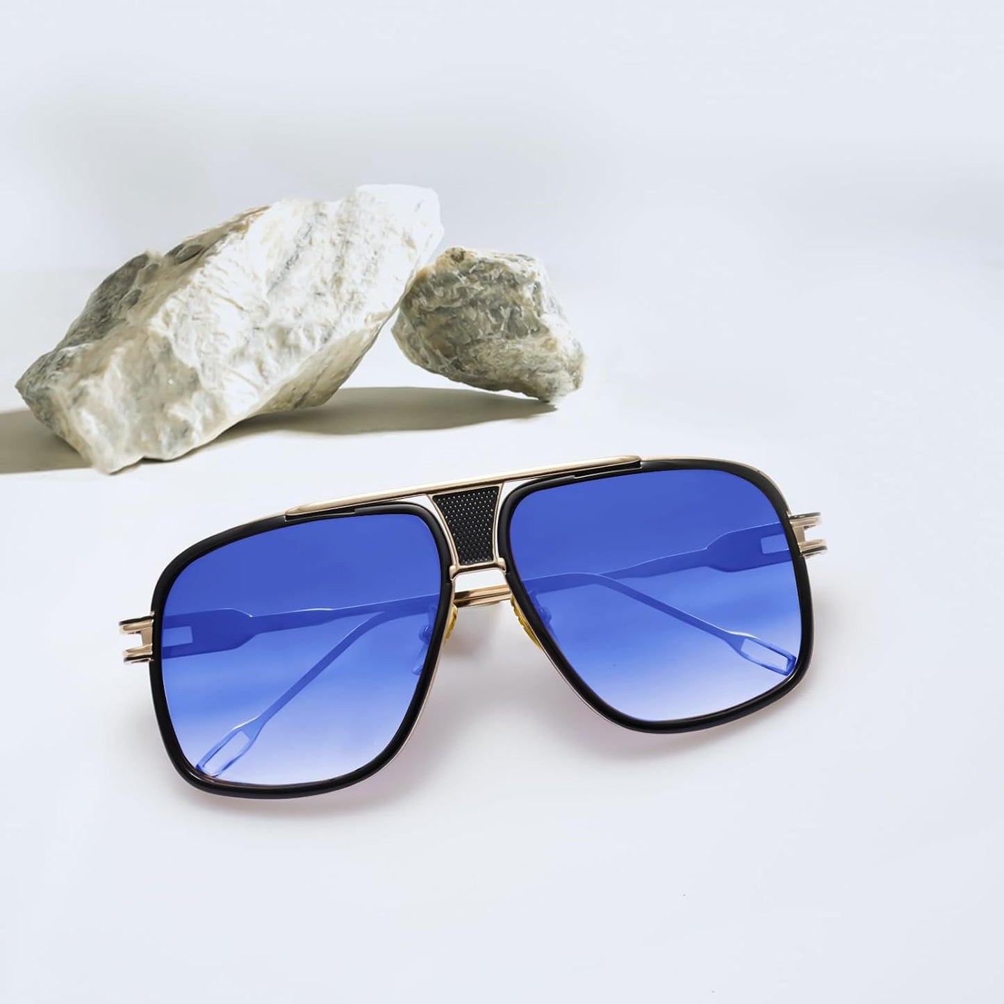 Tskestvy Gafas de sol de aviador de gran tamaño de los años 70 para...