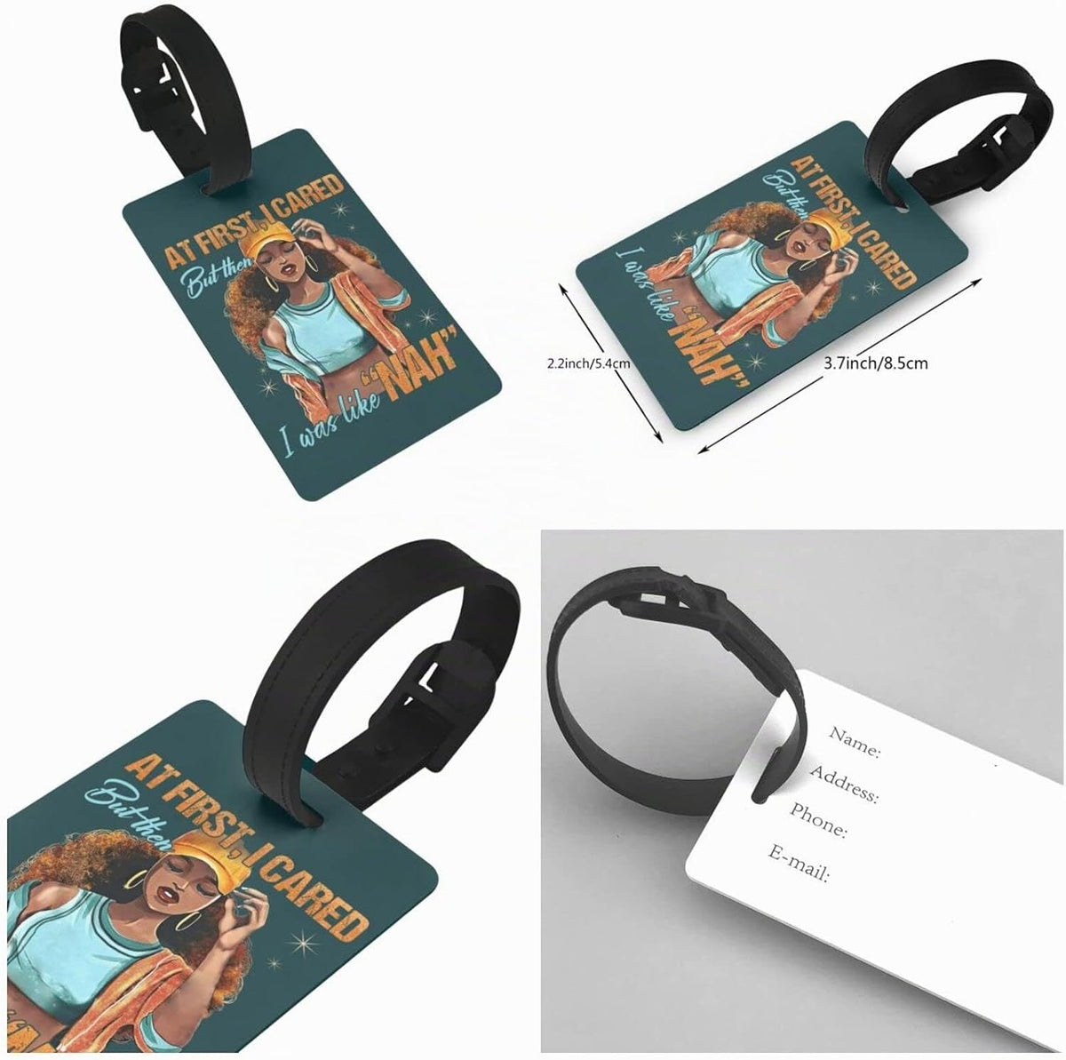 Hepmant Protector de maleta de viaje para mujer afroamericana, elás...