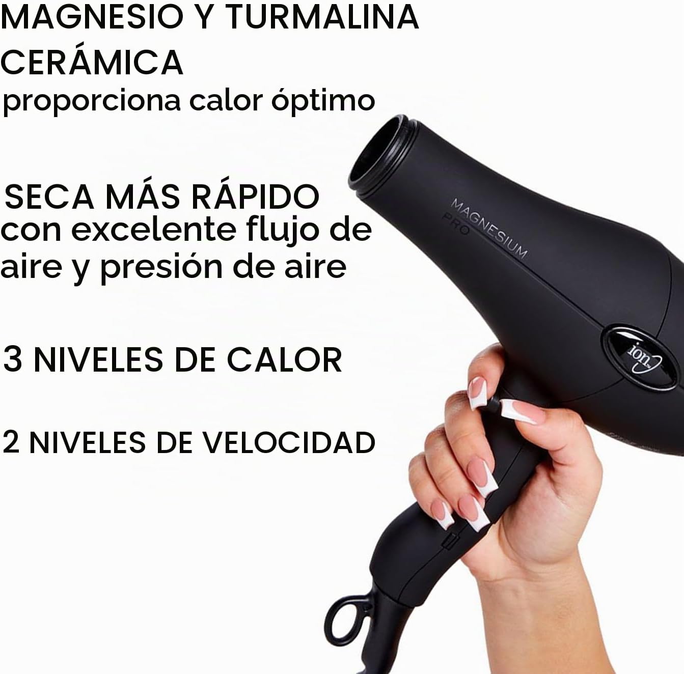 Ion Secador de soplado de magnesio 1800 vatios