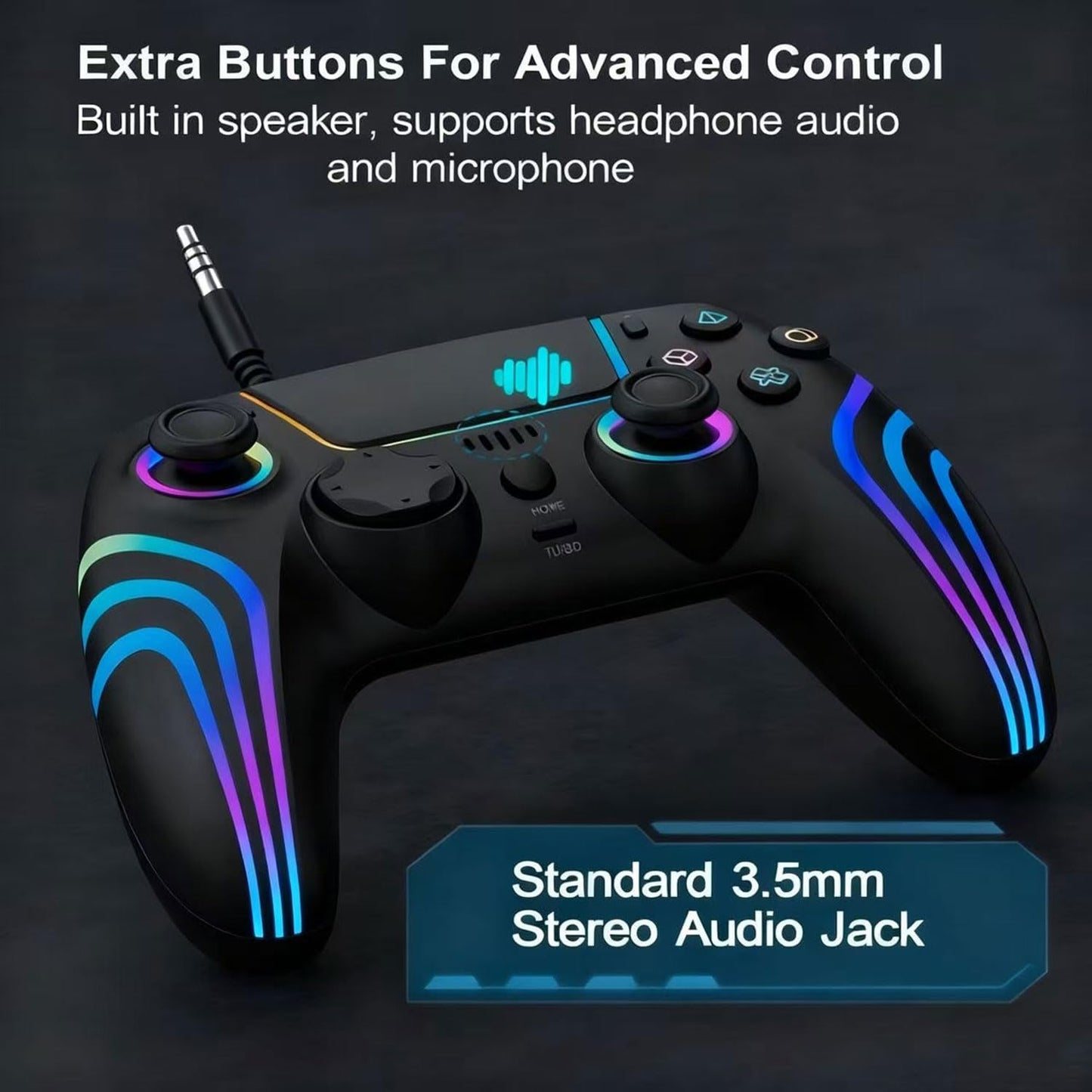 Controlador de juego inalámbrico RGB para PlayStation 5, reemplazo...
