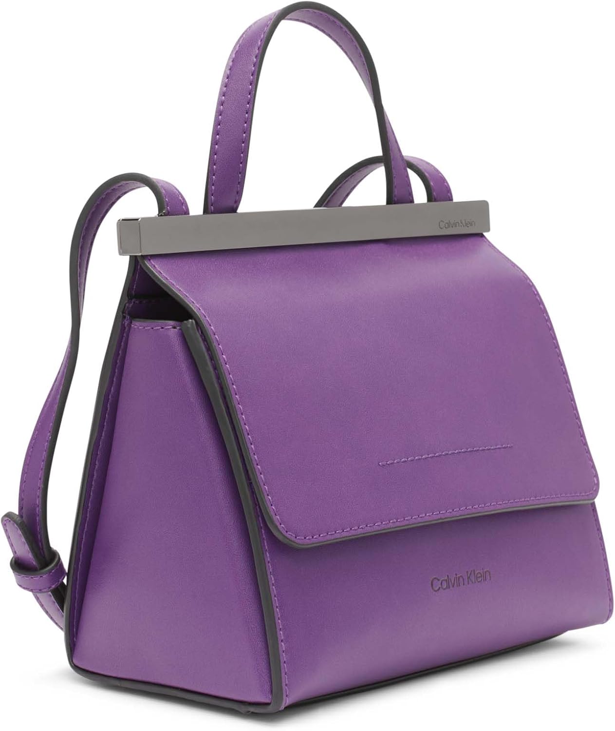 Calvin Klein Mini bolso cruzado con solapa coral