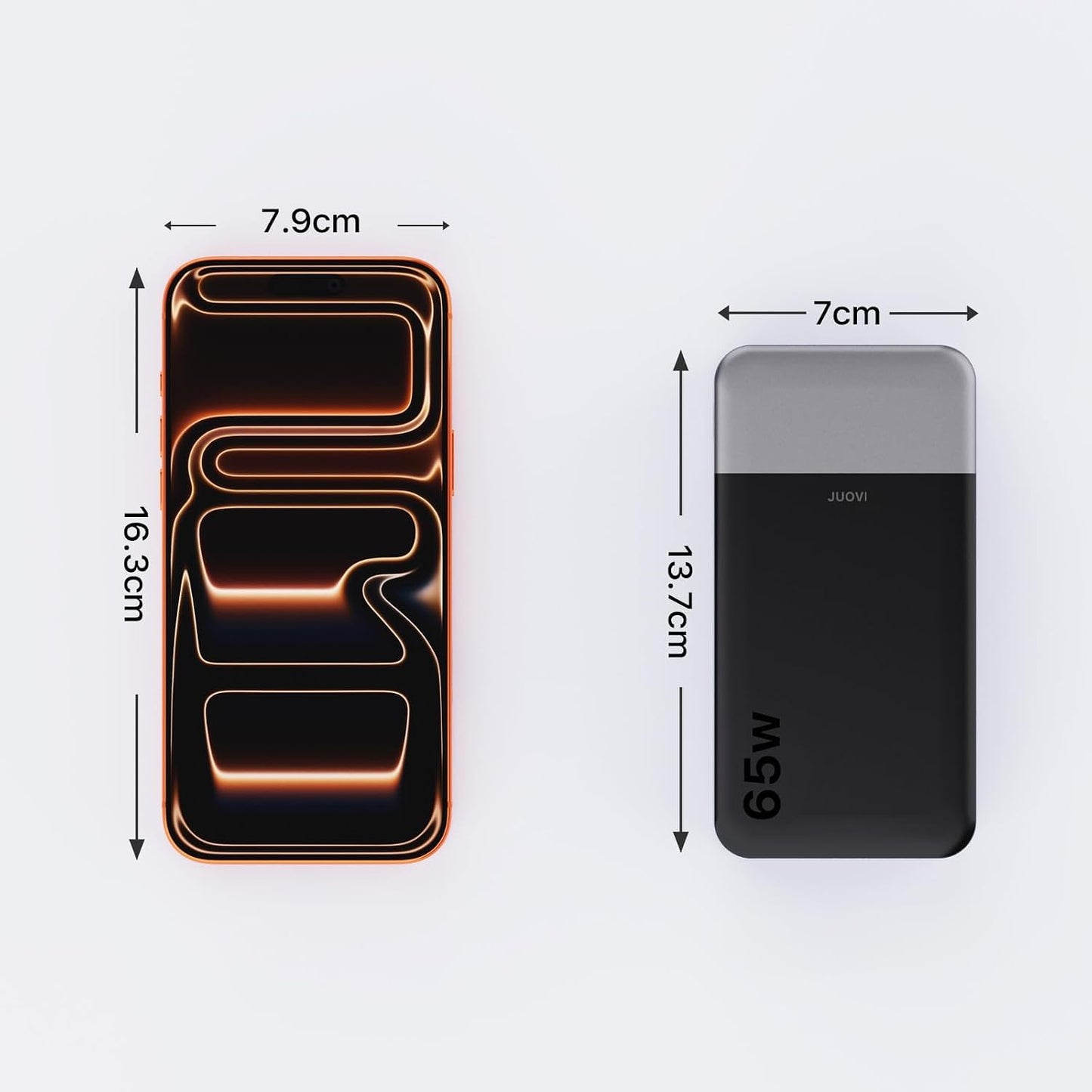 JUOVI Cargador Portátil 65W Banco de Energía 20000mAh Compacto USB...