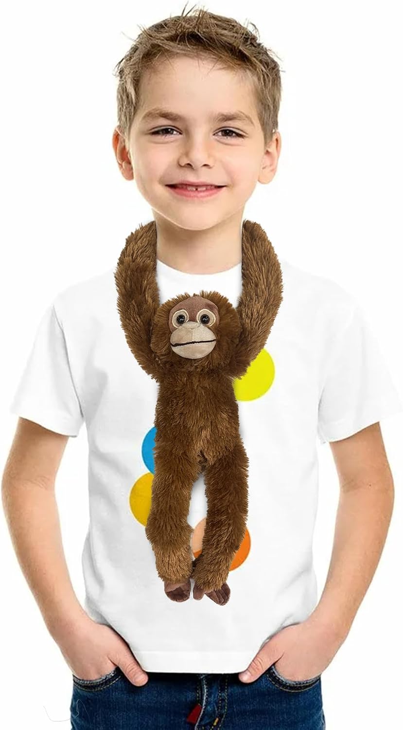 Hideekoog Juguete de orangutanes de peluche colgante, ganchos y ani...