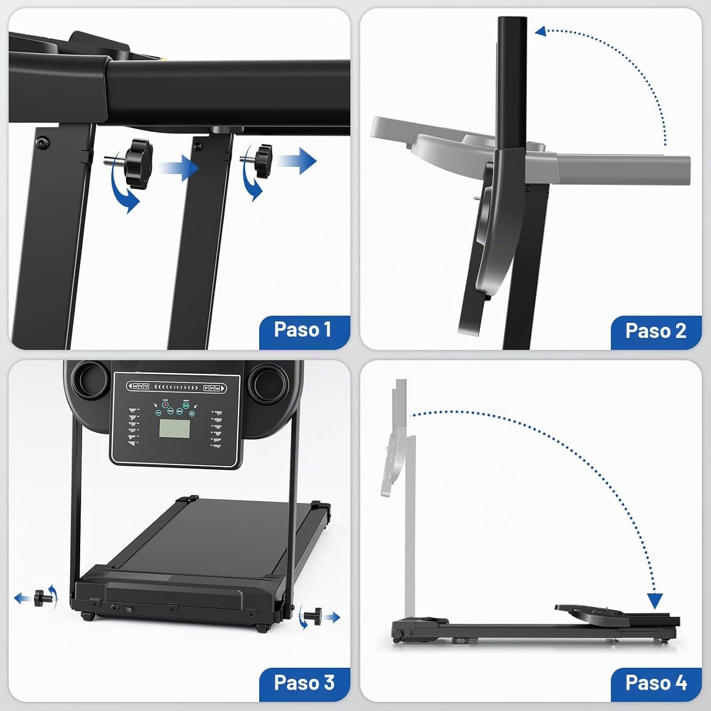Pcrignbm Cintas de correr para el hogar caminadora plegable | Con b...