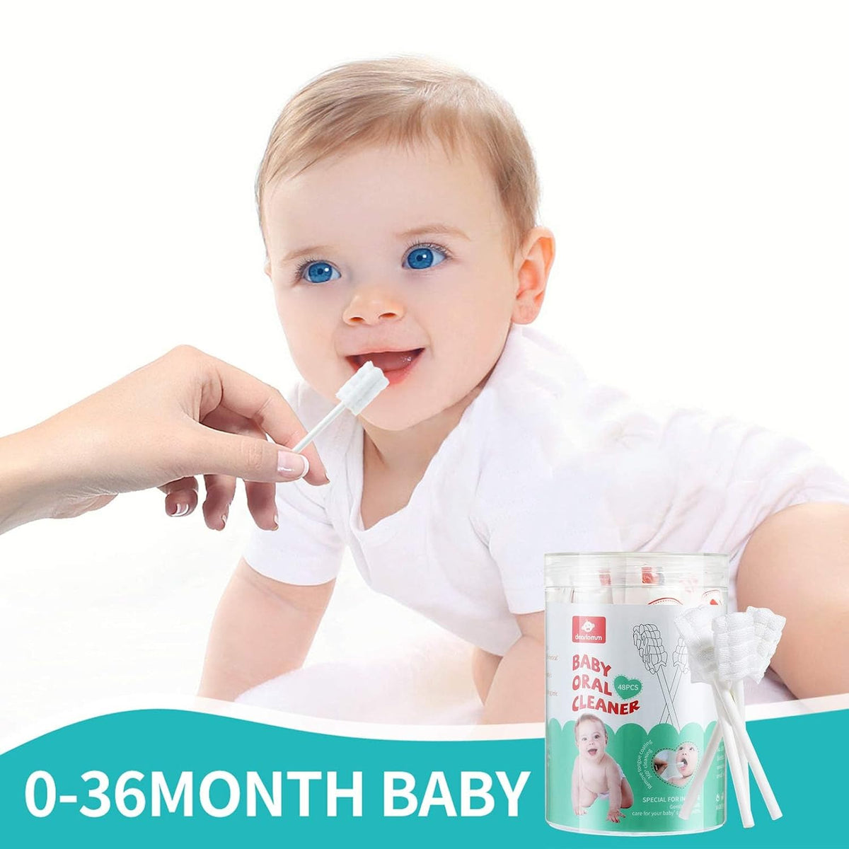 dearlomum Limpiador de lengua para bebé, cepillo de dientes para re...
