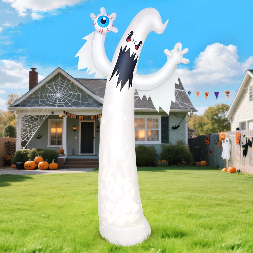 Inflables gigantes de Halloween de 12 pies, decoraciones de fantasm...