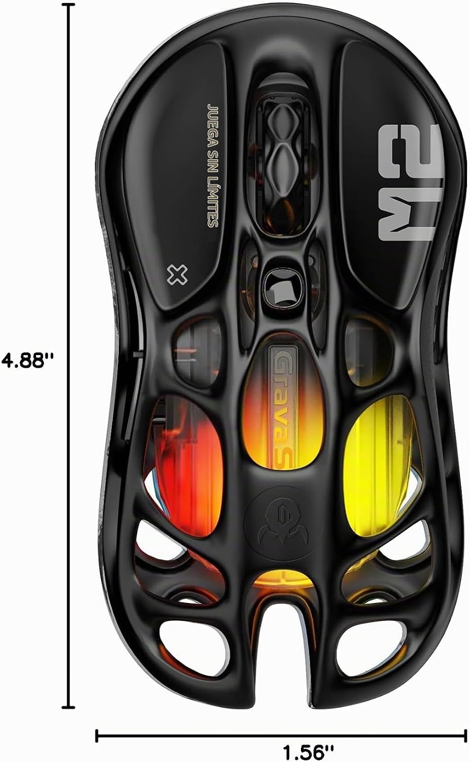 GravaStar Mercury M2 - Ratón inalámbrico para juegos con 26,000 DPI...