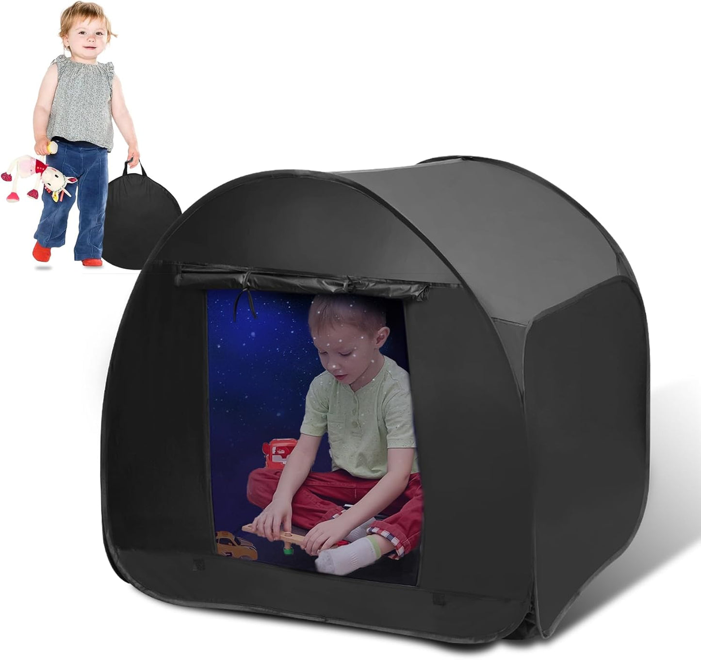 Tienda de campaña sensorial para niños de 47.2 x 47.2 x 47.2 pulgad...