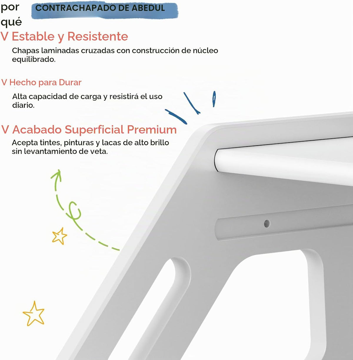 Taburete blanco de 12.6 pulgadas para lavabo de baño, taburete de 2...
