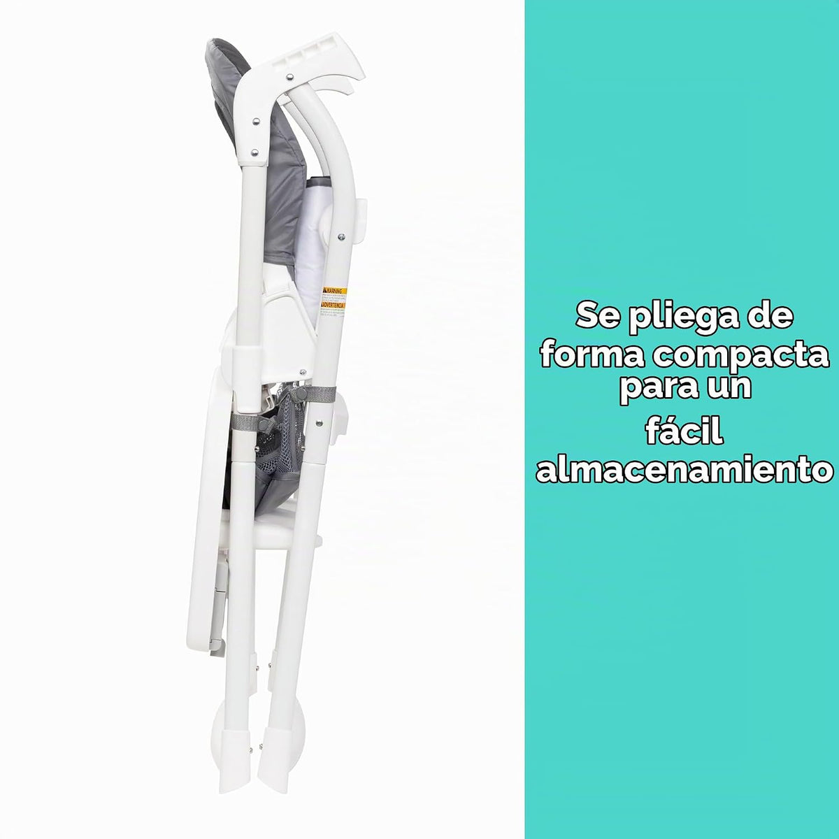 Baby Trend Silla Alta Plegable de Diseño Plano, Gris Estelar