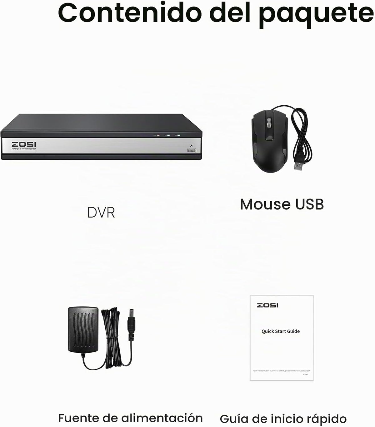 ZOSI H.265+ 1080P FHD 16 Canal DVR para Sistema de Cámara de Seguri...