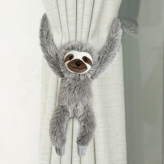 Perezoso colgante de animales de peluche, 2 piezas de perezoso gris...