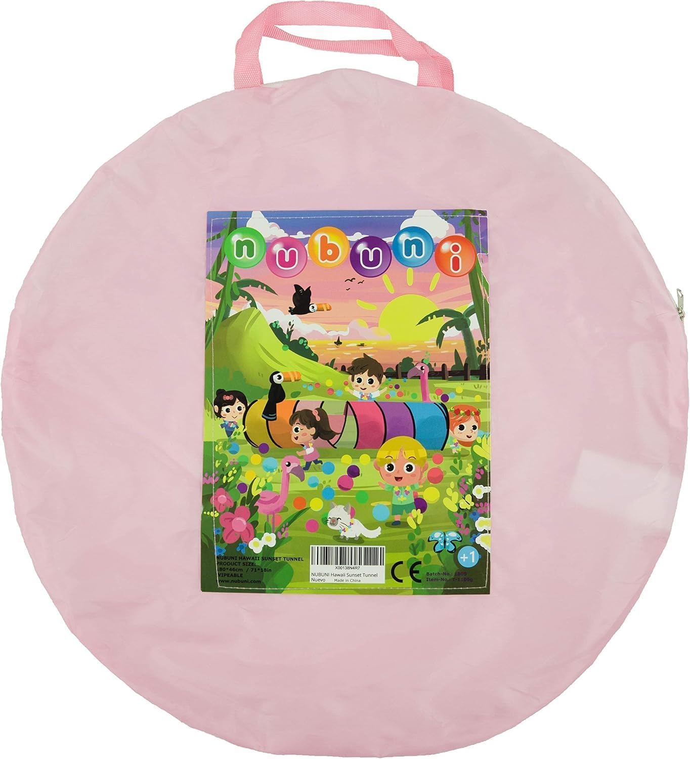 NUBUNI Tienda de campaña de túnel de juego para niños pequeños, col...