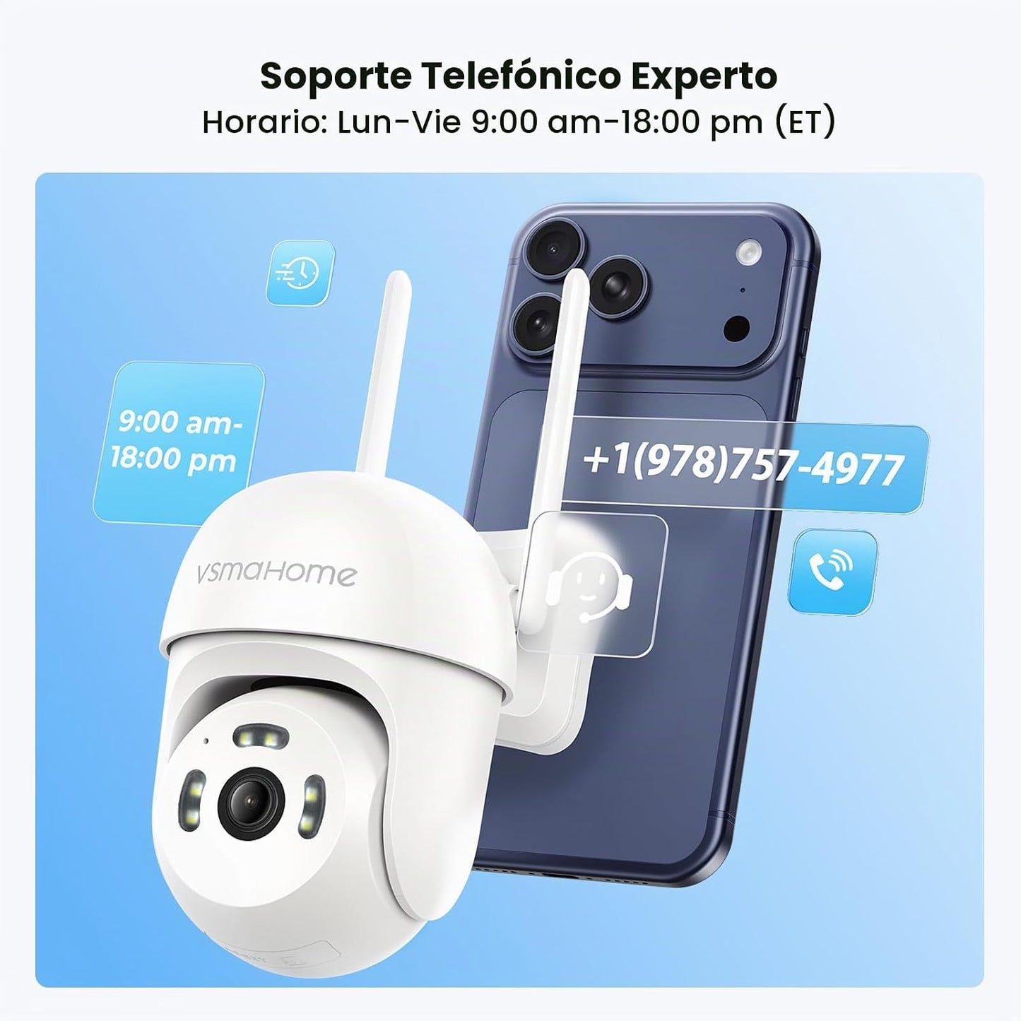 Cámara de seguridad para exteriores 4K 8MP, cámara WiFi para sistem...