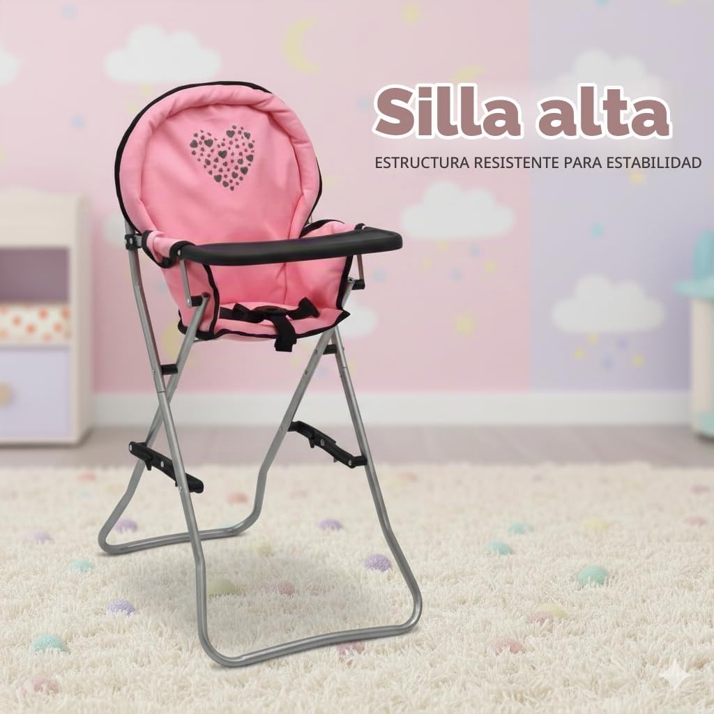 Dolls To Play Juego de cochecito para muñeca bebé y asiento de guar...