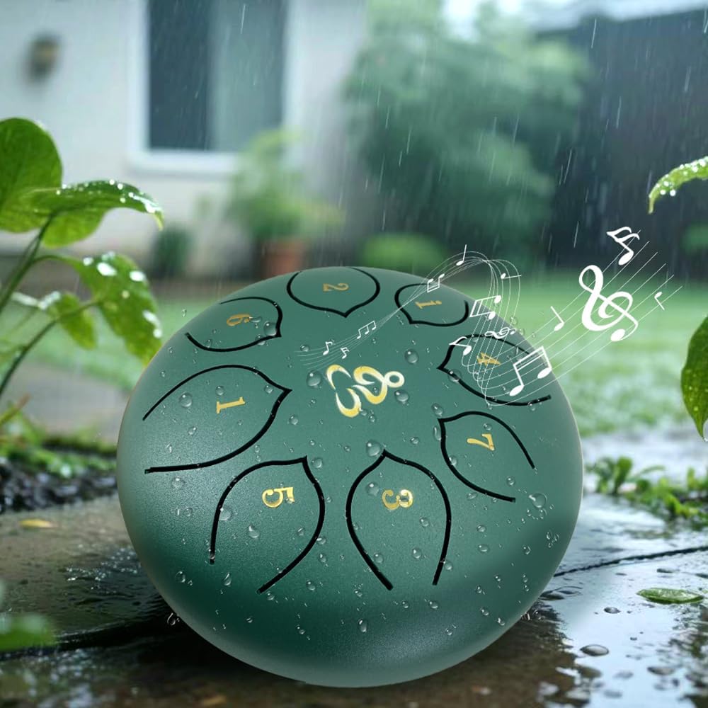 ModouString - Tambor de lluvia de 6 pulgadas para exteriores, 8 not...