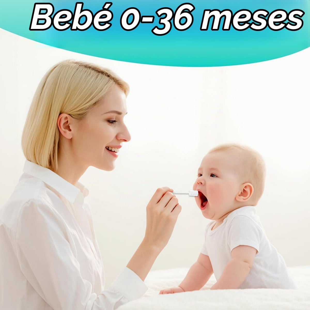 Foily Paquete de 30 gasas limpiadoras de lengua para bebés con cepi...