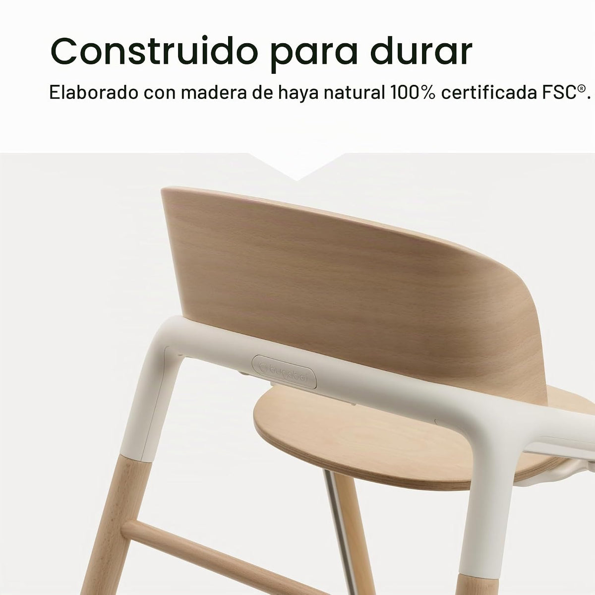Bugaboo Giraffe - Silla alta de madera para bebé, ajustable en 1 se...