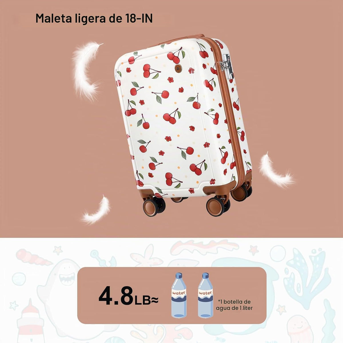 Somago Juego de equipaje para niños con mochila para niños y niñas,...