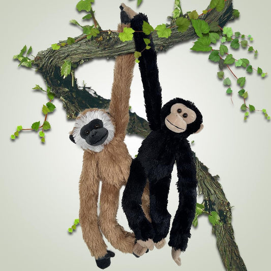 Hideekoog Monos de peluche colgantes, 2 piezas de mono chimpancé, h...