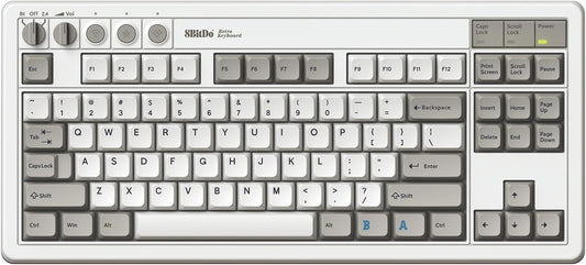 Teclado mecánico retro 8BitDo, teclado para juegos Bluetooth\/2.4G\...