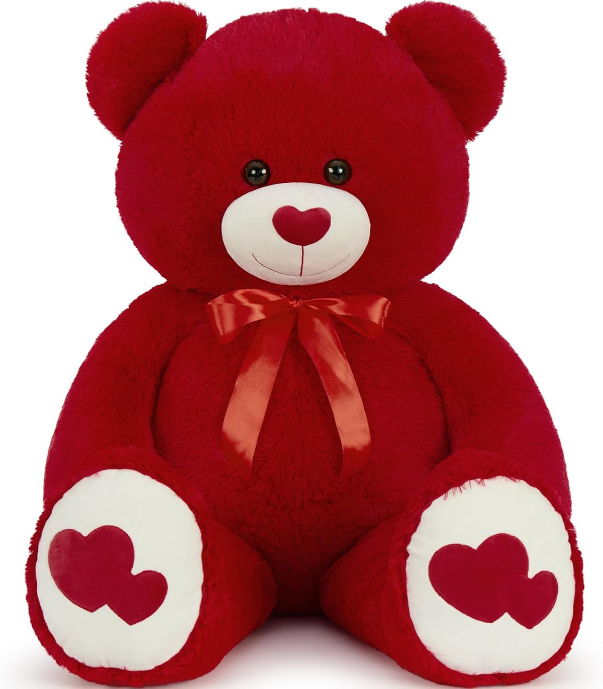 MaoGoLan Oso de peluche rojo gigante de 47 pulgadas, animal de pelu...