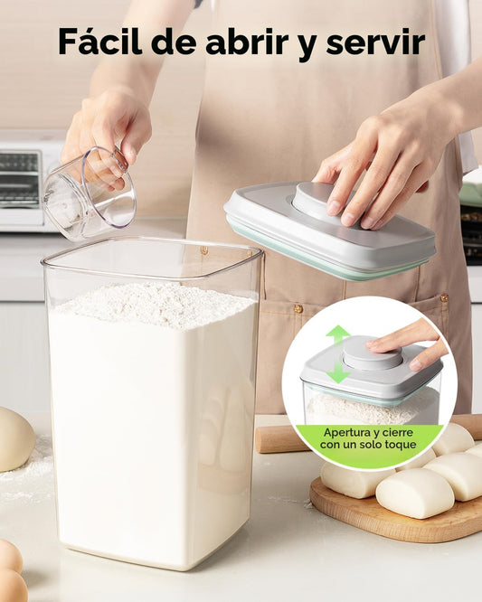 Ankou Recipiente hermético de almacenamiento de alimentos con tapa...