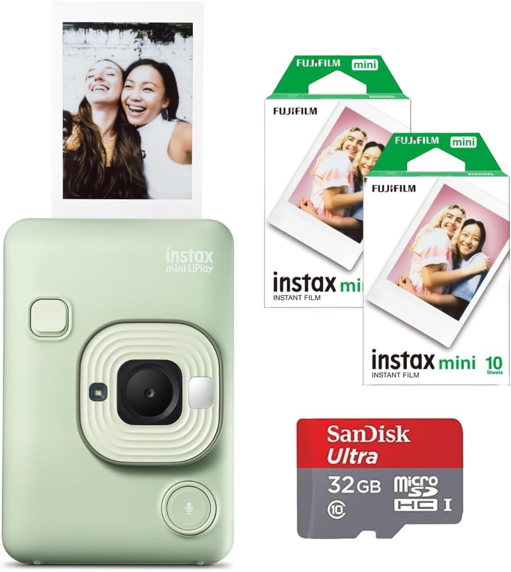 Cámara instantánea híbrida Fujifilm INSTAX Mini LIPLAY (paquete ini...
