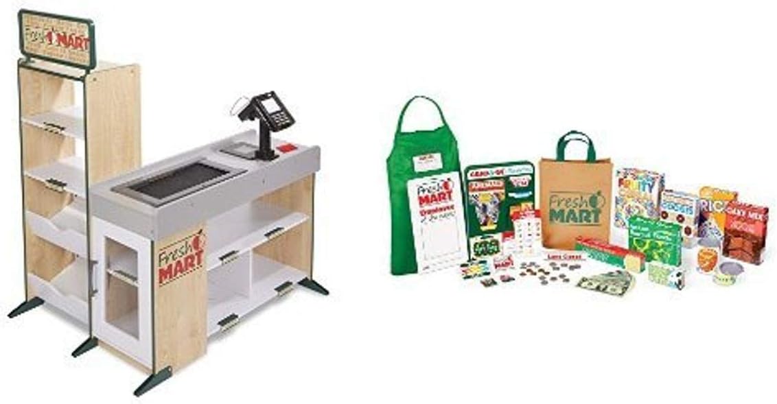 Melissa & Doug Fresh Mart - Tienda de comestibles con escáner y...
