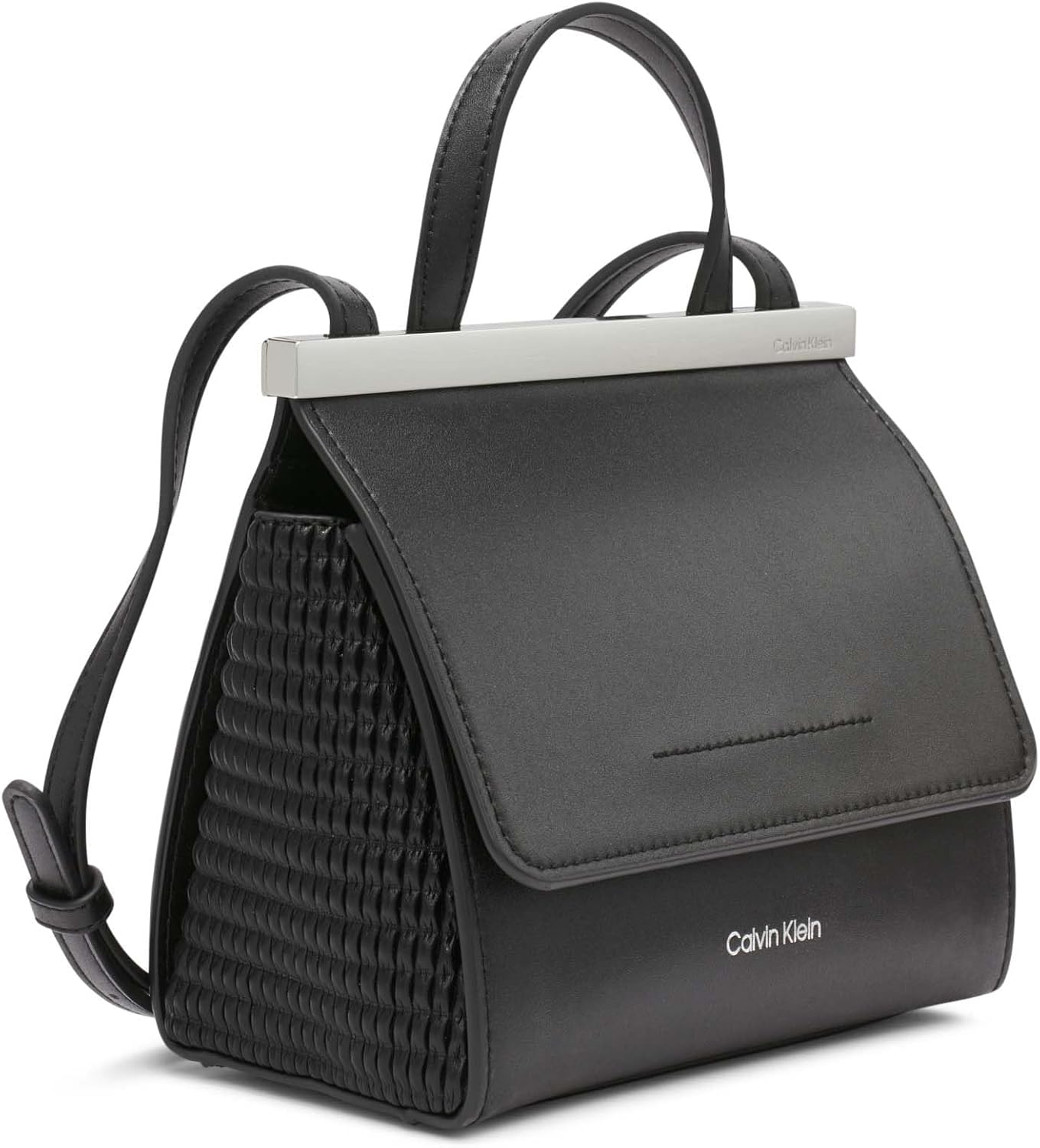 Calvin Klein Mini bolso cruzado con solapa coral