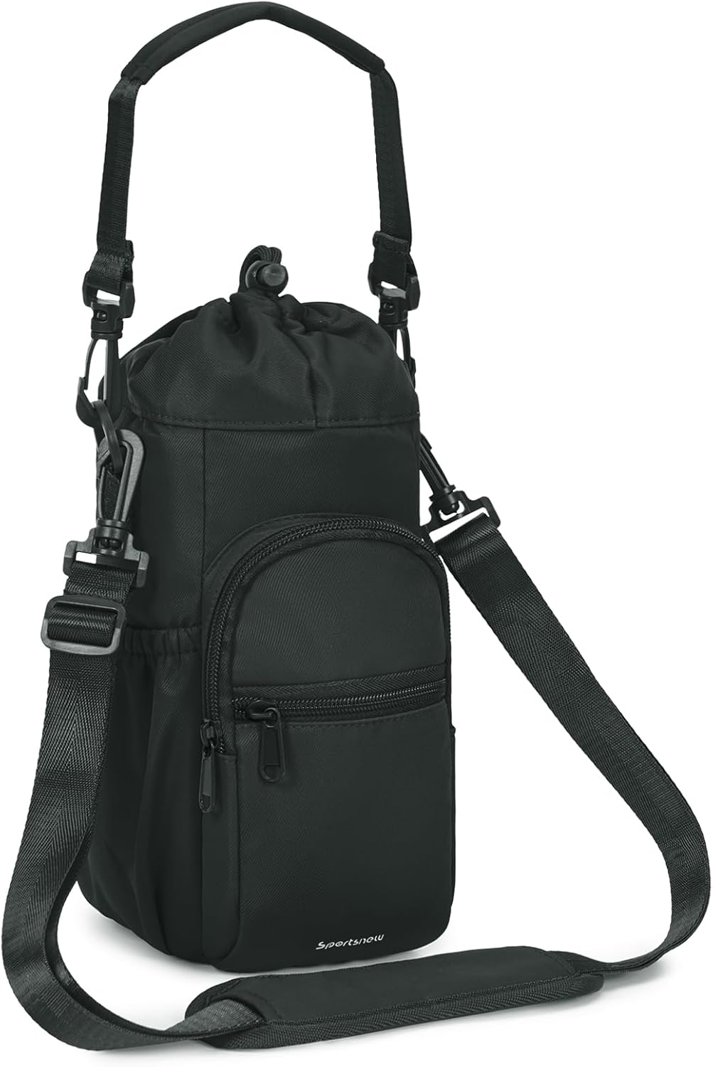 sportsnew Paquete: Soporte para botella de agua aislado negro (32 o...