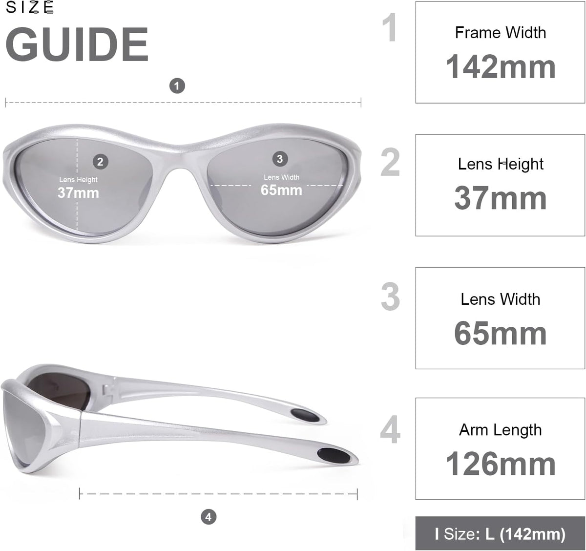 ADE WU Gafas de sol Y2K Rave de moda envolventes gafas de sol depor...